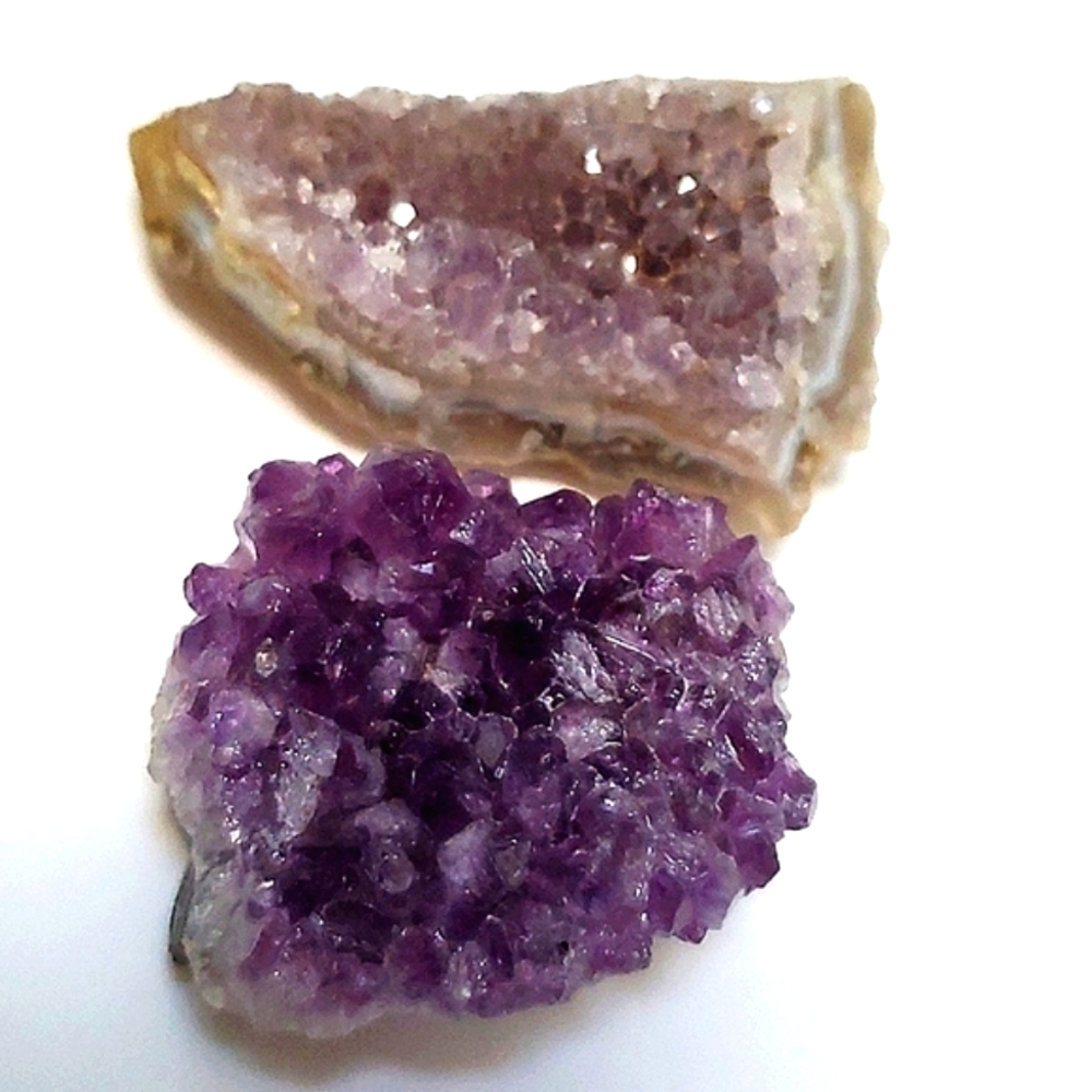 Amethyst Clusters Two Beautiful Pieces Dark & Light Colors #33 - Picture 8 of 16
